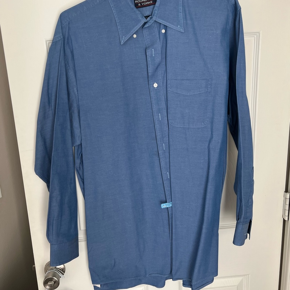 Blue roundtree & yorke button down 17.5 35